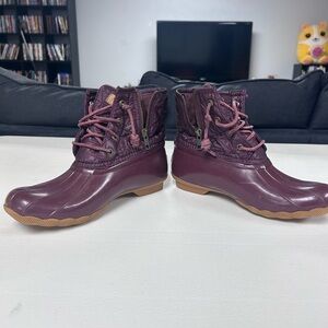 Sperry Women's Maroon Duck Boots